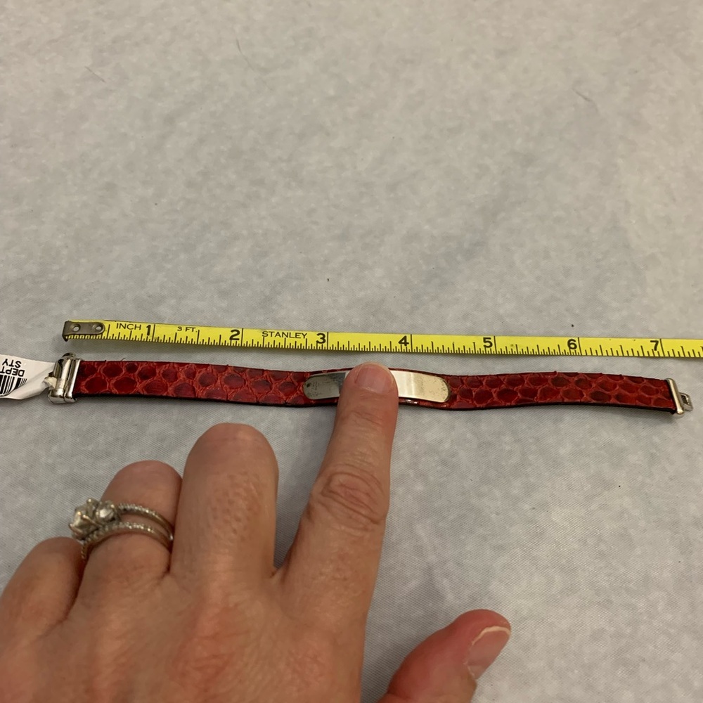 Red Python Engravable ID Bracelet 7” - Picture 4 of 5